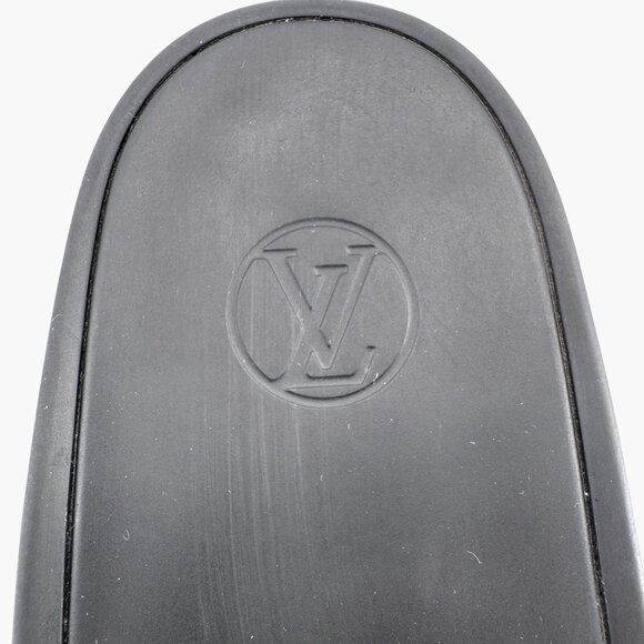 Louis Vuitton Sunbath Black LV Monogram Pool Slide Sandals Size 37 US 7 Women's - Picture 15 of 15